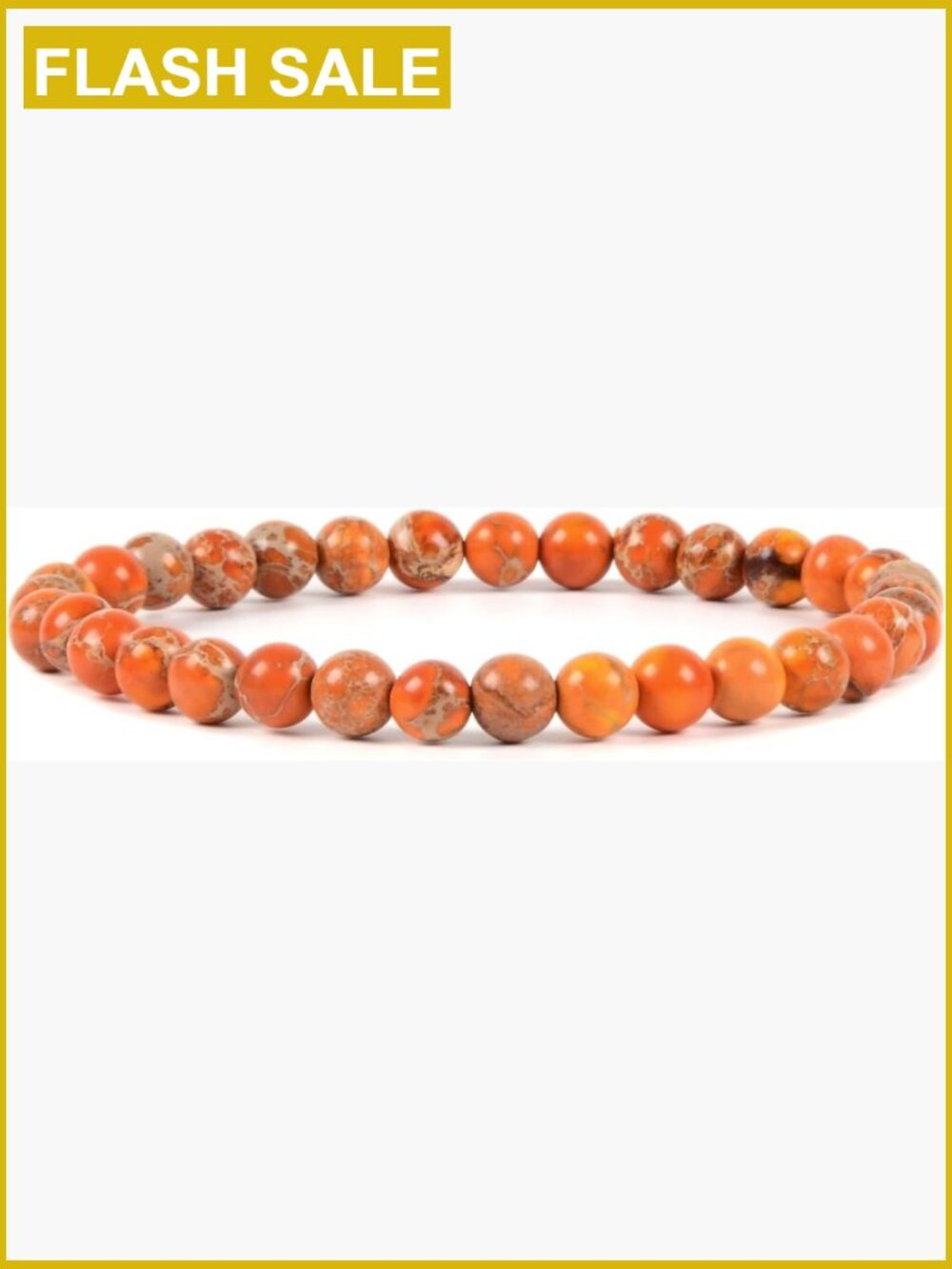 6mm Round Gemstone Stretch Bracelet 6.5 Inch Beaded Strand